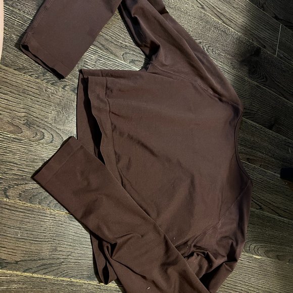 Sunzel Long Sleeve Crop - Size L - Seal Brown - Picture 1 of 1